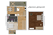Grundriß Appartement Königsstuhl Grundriß Appartement Königsstuhl